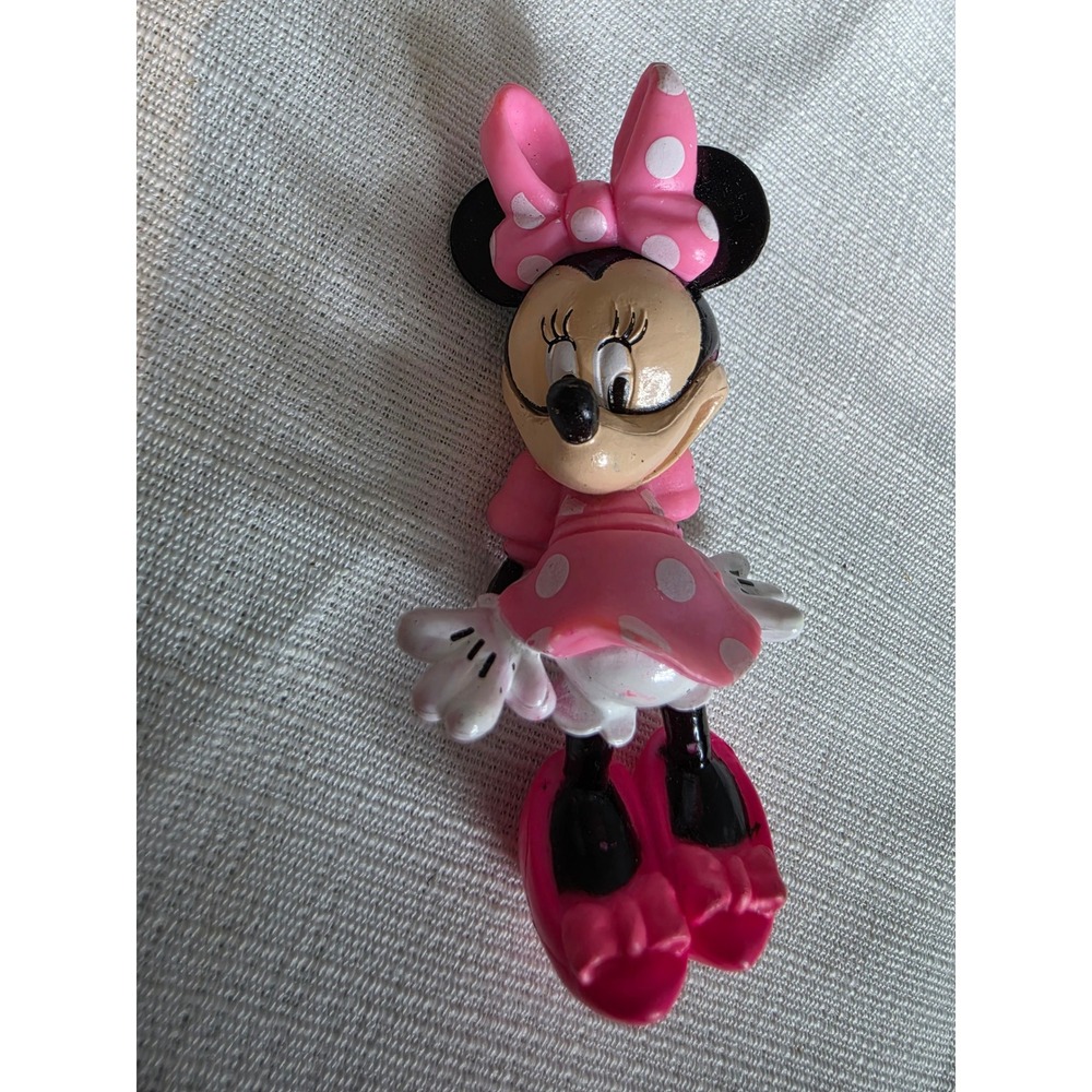 Disney Minnie Mouse Pink Polka Dot PVC Figure Trendmasters Miniature Toy